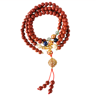 財神小舖 108珠貔貅藏紅手鍊 五行致富 開運招財保平安, EP-8004-5, 1個