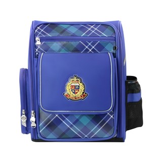 UnMe 寶格新麗曲線護脊減壓書包 輕盈的 貴氣典雅 防刮防水面料, 寶藍格, 1個, 38 x 27 x 12cm