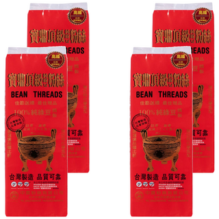 中農粉絲 寶鼎頂級100%純綠豆粉絲 500公克, 泰國頂級綠豆澱粉, 高纖, 清真HALAL認證, 500g, 4包