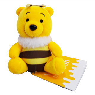 SEGA Fave 小熊維尼 絨毛玩偶, 10cm, 瘦臉蜜蜂裝款, 1個