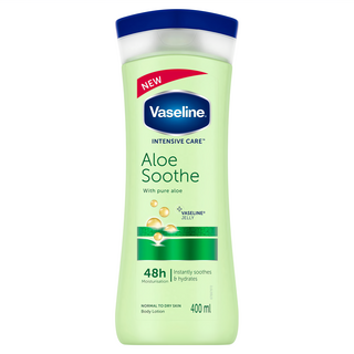 Vaseline 凡士林 蘆薈清爽乳液，含純蘆薈，400ml，48小時保濕, 1件