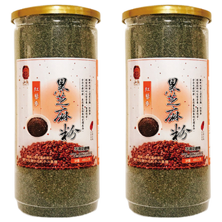 弘益 黑芝麻紅藜麥粉, 400g/罐, 豐富膳纖、全面營養 無糖無添加, 2罐