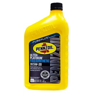 Pennzoil 黃罐 ULTRA PLATINUM PUREPLUS 全合成機油, 1瓶, 5w30, 946ml