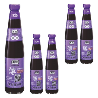 黑龍 薄鹽黑豆蔭油膏 120天日曝精釀 無麩質過敏原, 400ml, 5瓶