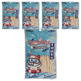 卡默 香醇鱈魚絲5包 貓咪零食 寵物零食, 鱈魚, 40g, 5包