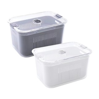 廚房瀝水冰箱收納盒 大 顏色隨機, 2個, 1入