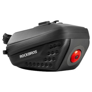 ROCKBROS 洛克兄弟 硬殼尾燈座墊包, 1個, 黑色