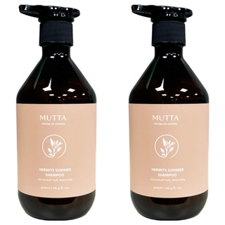 MUTTA 沐塔 隱者之夏純淨控油洗髮精 無矽靈 進口高純度精油 胺基酸起泡劑, 500ml, 2瓶