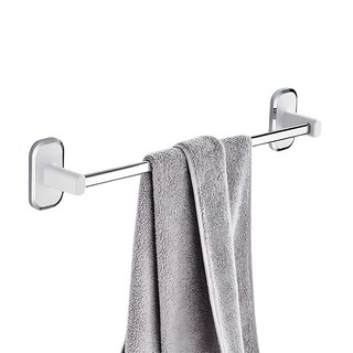 貼片式毛巾架, ABS+不鏽鋼材質, 白色, 50cm, 1個