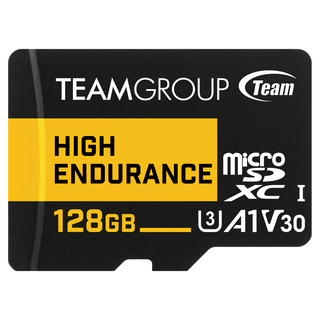 TEAMGROUP 十銓 128GB 監控專用記憶卡, HIGH ENDURANCE Micro SDXC, 4K高清, 1個