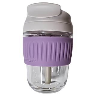 LocknLock 樂扣樂扣 手持玻璃杯, 紫色, 350ml, 1個