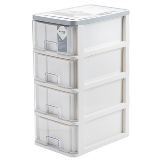 新喜多 抽屜盒 26 x 17.5 x 39.7cm, 灰色, 4層