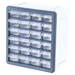 DIY多變系統 組合收納盒 24格 16cmX27.5cmX30cm, 白色