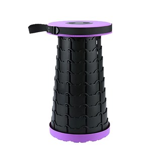 伸縮螺旋椅 輕巧小體積 功能性強 便攜實用 高矮可調 結實穩固 伸縮收納, 紫色款, 1個