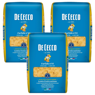 DE CECCO 得科 大蝴蝶結麵 NO.93 堅持傳統製麵法 彈牙口感, 500g, 3包