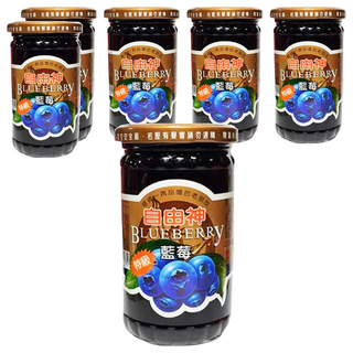 自由神 藍莓果醬 台灣產, 400g, 6罐