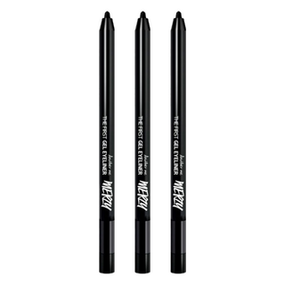MERZY The First 防水眼線膠筆 黑髮適用 滑順凝膠質地 快速乾燥 減少眼周暈染 內建削筆器, G1.BLACK MOON, 3支