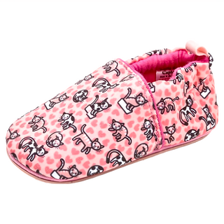 bebehome 歐美手工防滑嬰兒學步鞋 輕量 彈力 耐磨 防磨腳, 14cm, 愛心小貓 粉色