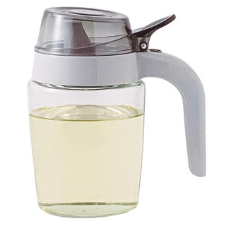 樂司廚品 彈力壓蓋玻璃油壺 300ml, 1個
