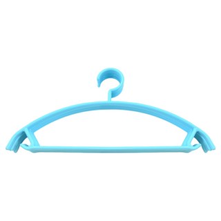 Axis 艾克思 居家達人乾溼兩用順肩無痕防滑塑膠衣架 改良弧度 止滑紋路設計, 藍色, 1組
