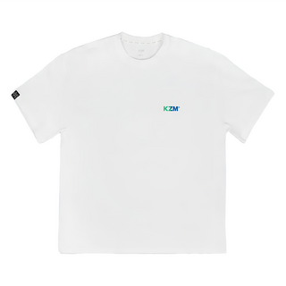 KZM 字母短T 白色 M, 20支棉 厚度佳 透氣, 寬鬆版型