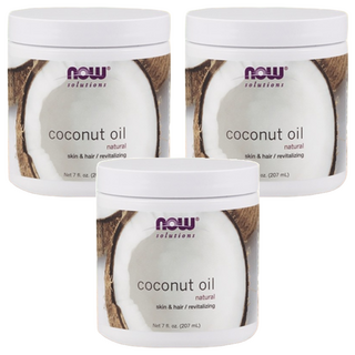 NOW Solutions 天然椰子油 適用於皮膚及頭髮, 207ml, 3罐