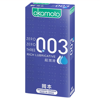 Okamoto 岡本 003RL超潤滑保險套, 10入, 1盒