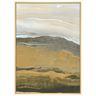 菠蘿選畫所 栗色山岳I APAA3414D 40 x 30cm 木色框架 抽象山岳藝術掛畫, 木色