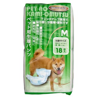 armonto 阿曼特 寵物尿褲生理褲 適用於體重約7~16kg的中型犬使用, M(腰圍45~63cm), 18片, 1包