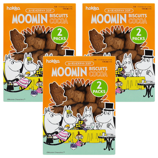 hokka 北陸製菓 嚕嚕米造型餅乾 可可亞, 72g, 3包
