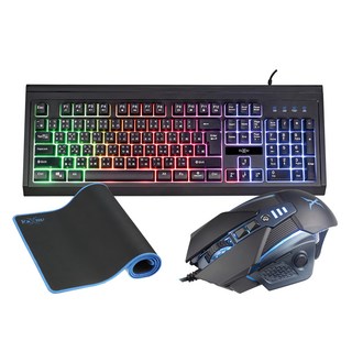 FOXXRAY 狐鐳灰燼狂狐電競三合一組合包 原廠保固, FXR-KMP-06, 黑色, 一般型