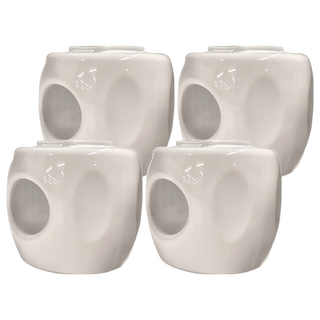 E.dot 居家安全防反鎖喇叭鎖套 兒童防開門 白色 6x6.5cm PP材質, 4個