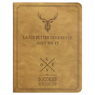 vXTRA 飛創 防潑水鹿頭壓紋 平板皮套 2代筆槽版, 1個, 醇奶茶棕