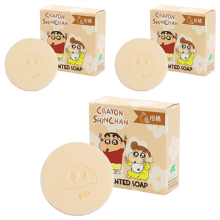 收納王妃 蠟筆小葵 香氛皂 柑橘 3件組, 100g, 3個