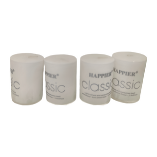 HAPPIER 經典圓柱香薰蠟燭, 茉莉, 80g, 4個 Set, 1組