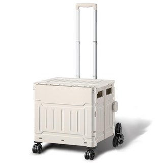 HONG JIN 宏晉 可爬樓梯購物車, 希臘奶白, 1個