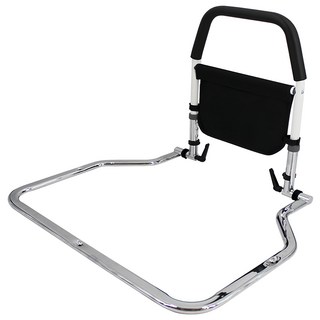 老人孕婦床邊起身可調節扶欄, 可調節高度, 防滑PU扶手, 附收納袋, 折疊收納, 66 x 55 x 58cm, 1個