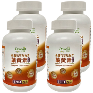 Dolican 多立康 金盞花萃取物之葉黃素膠囊 - 眼部營養補充 多種植物萃取 藍莓精華, 120顆, 552mg, 4瓶