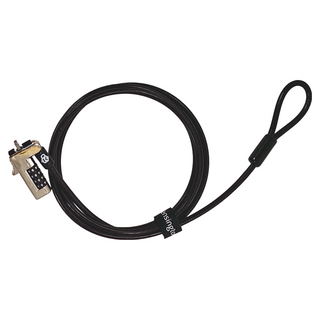 Kensington Slim NanoSaver 密碼電腦鎖, 安全輕薄, 高強度碳鋼纜線, K60603, 黑色