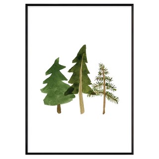 童心小森林 樹木裝飾畫, 40 x 30cm, 黑色