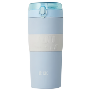 IKUK 艾可 台灣公司貨 保溫Q彈杯, 北歐藍, 600ml, 1個