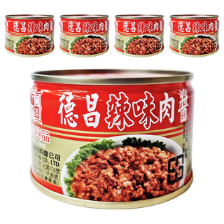 德昌 辣味豬肉醬, 開罐即食 方便攜帶, 140g, 5罐