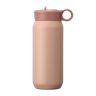 KINTO Play Trumbler 吸管保溫瓶, 霧粉色, 480ml, 1個
