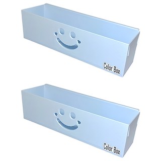 小俏比小物盒 33 x 9.9 x 9.1cm 顏色隨機 桌面收納 塑膠置物盒 居家整理, 2個