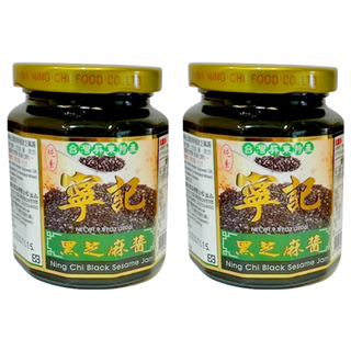 寧記 黑芝麻醬, 9.87oz (280g), 可用於抹饅頭、麵包、泡牛奶、豆漿, 2罐