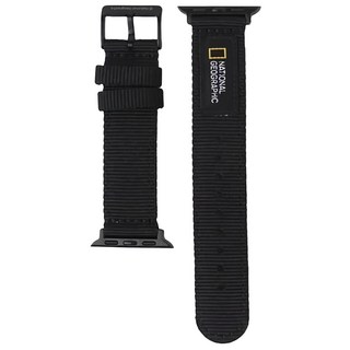 NATIONAL GEOGRAPHIC 國家地理 Nato 潮流錶帶, 黑色, 1條