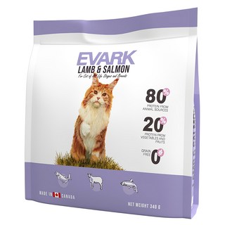 EVARK 渴望 KRAVE 無穀貓飼料, 羊肉 + 鮭魚, 340g, 1包