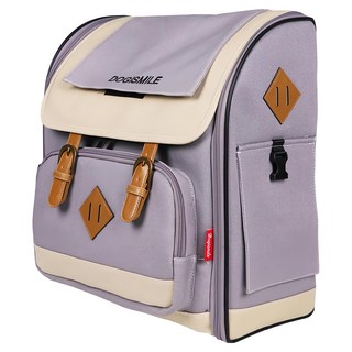 ds經典帆布後背包 灰色 多隔層設計 肩帶加厚, 1入, 33 x 18 x 42cm