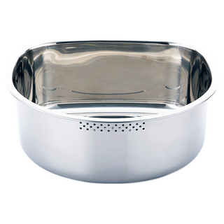 KITCHEN FLOWER 不鏽鋼洗菜瀝水盆 銀色, 32 x 30 x 11.5cm, 1個