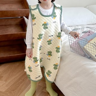 愛北鼻 背心式防踢被 綠恐龍寶貝-無痕背心空氣棉 80碼, 綠, 1件